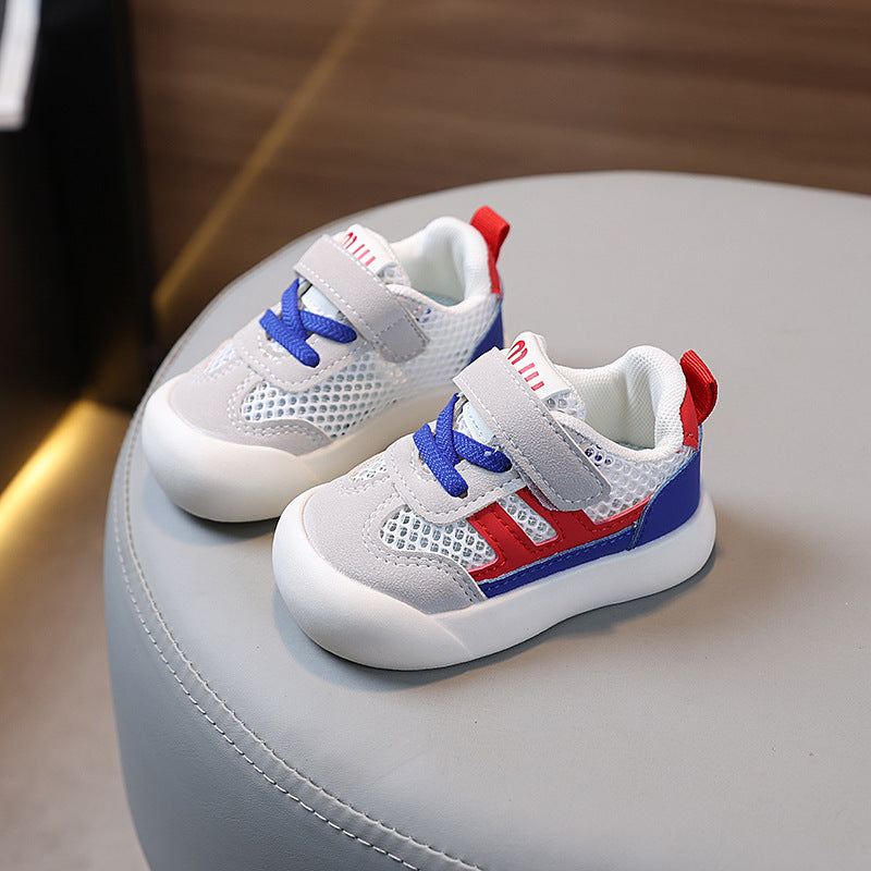 Baby first walker sandals summer lightweight soft sole breathable mesh shoes for boys and girls, infant and toddler shoes, ages 1-3