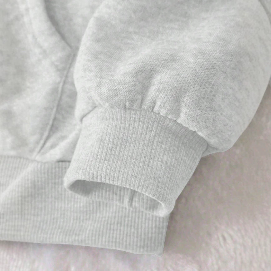 fashion american retro hooded sweatshirt pink foam letters loose shoulder casual pullover