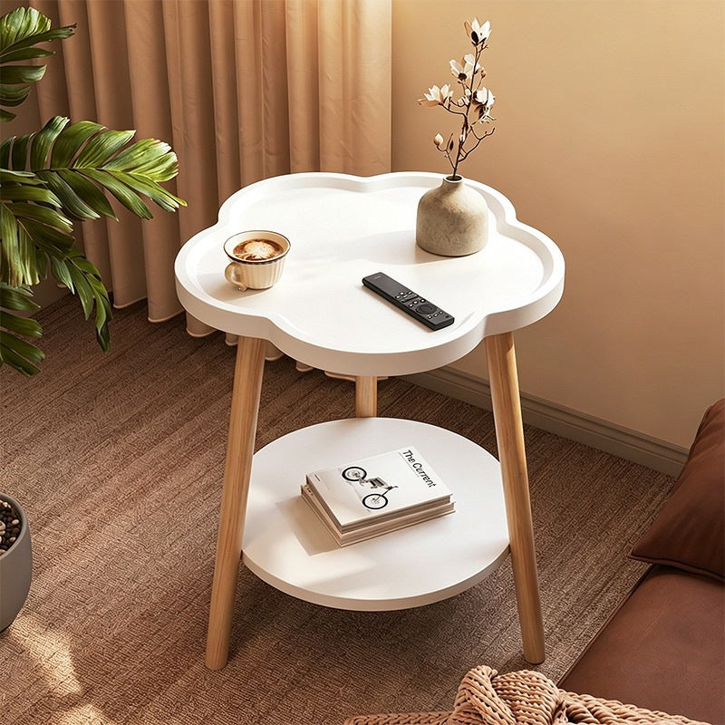 Scandinavianaccessible luxury small apartment side table casual modern for home round double layer side table coffee table small table sofa coffee table