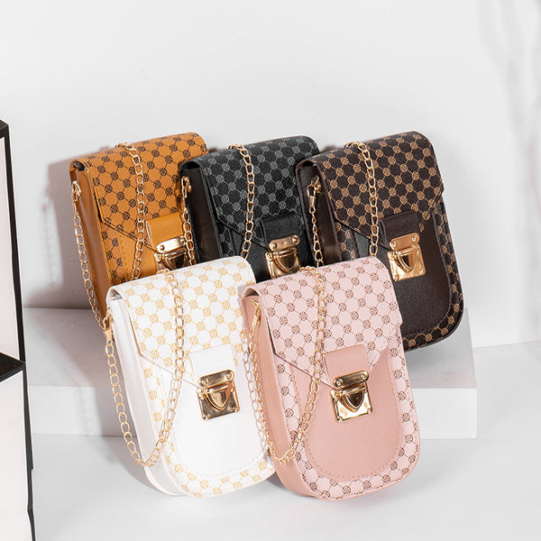 Polka dot flower material mobile phone bag 2022women bag mobile phone bag wholesale women's bag fashionable versatile chain messenger bag