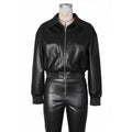 Best selling braided pattern pu leather jacket women's short lapel zipper motorcycle outwearfashionlooseexport women's top
