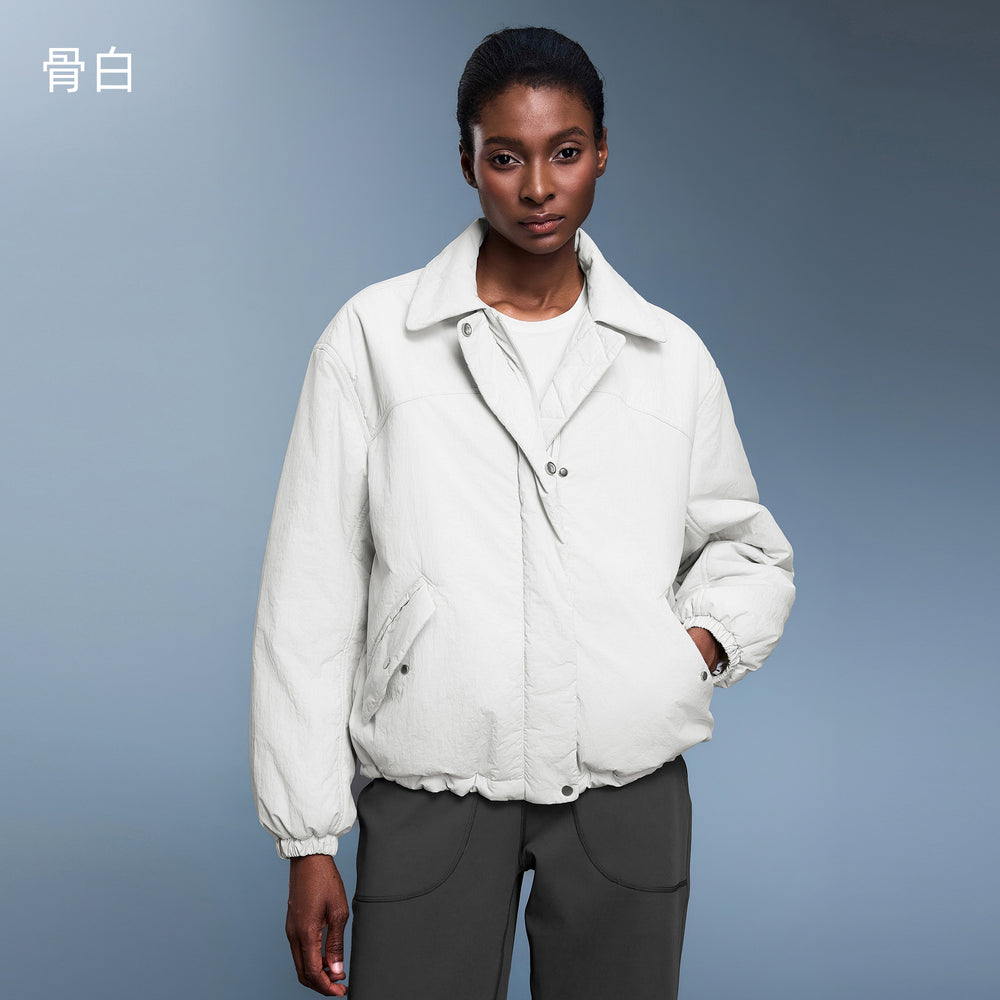 Casualeasiest for match lapel cotton clothing for women autumn winter lightweight waterproofloose thickenedheattech cotton clothing outweard25124