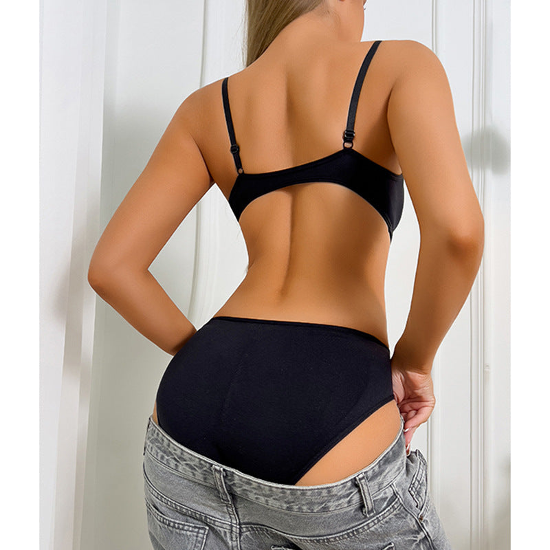 Spot  hot-selling explosion new European and American halter suspenders solid color sexy open onesie