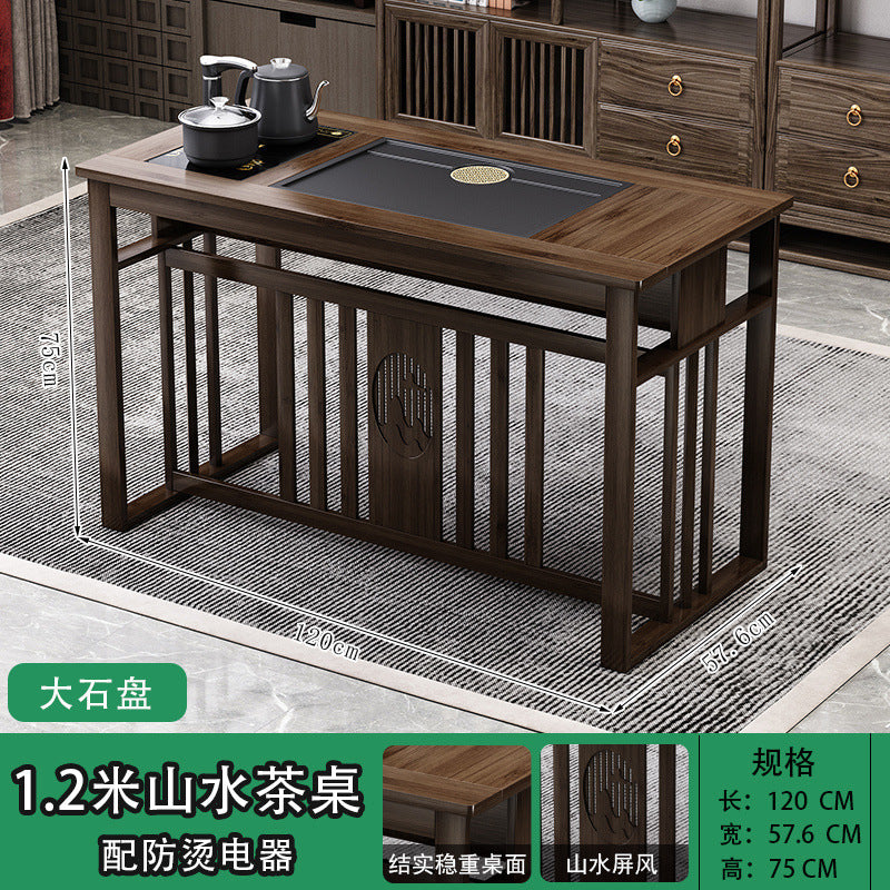 Balcony tea table and chair combination New Chinese-style office household small apartment Kung Fu tea table Boiling water integrated tea making table