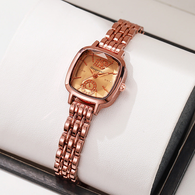 Honghong square steel belt watch women's niche classy watch women's watch women's quartz watch manufacturer wholesale