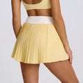 casual pleated skirt breathable fake two-piece quick-drying fashion tape running sports high waist fitness short skirt tennis skirt