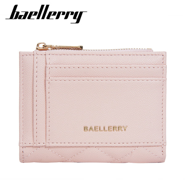 New women's wallet baellerry short multi-card zipper card bag high-end fashion  change bag