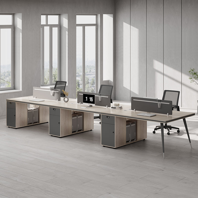 Staff office desk and chair combination casual modern double four-person seat staff table six-person slot screen office table
