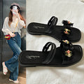 Summernew arrival two-wear sandals and slippers for women sweetflowersoutwear fairy style beautiful matching skirt beach slippers for women