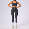 European and american new women's shaping workout set - high waist tummy control pocket yoga outfit - stretchy & breathable fitness set
