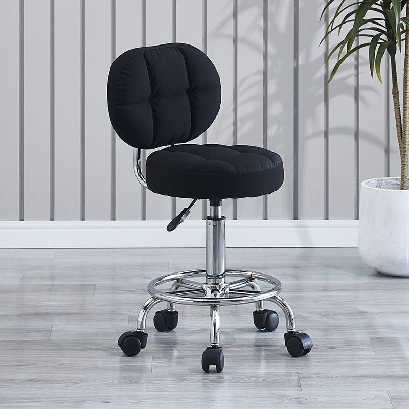 Barber chair makeup manicure live broadcast special adjustable round stool for home bedroom dressing stool movable backrest large work stool
