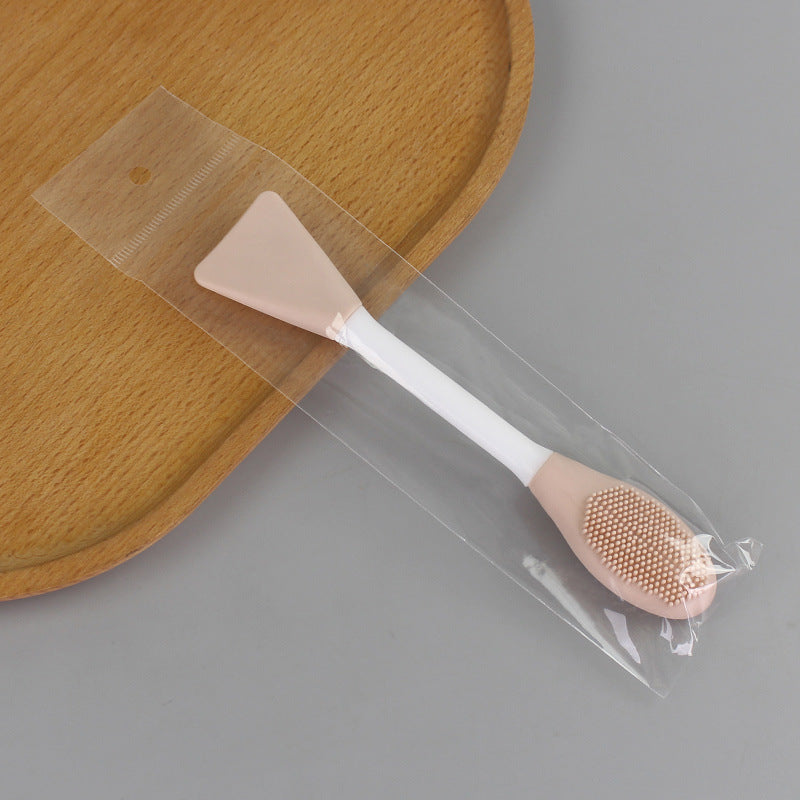 Mask brush shovel double-headed silicone mask brush mud mask facial cleansing brush shovel-shaped head mask brush stick beauty tool scraper