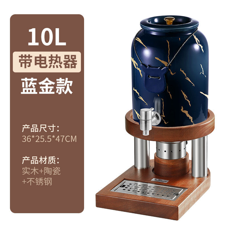 Milk tripod, hotel restaurant Ceramic milk tripod Shabili base Heating stainless steel hot and cold tripod, juice tripod