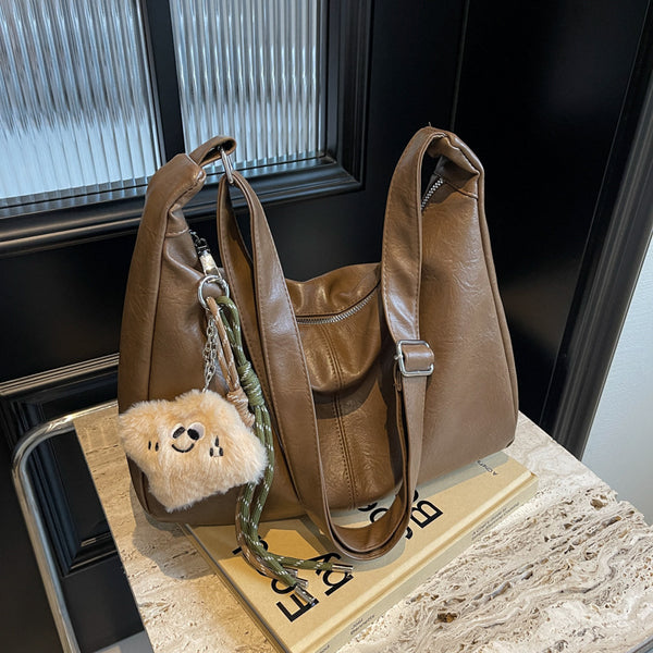 2025 new bag women's tote bag large capacity Sen Meng autumn and winter niche design women's commuter shoulder messenger bag
