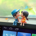 Car couple kissing doll ornament cartoon figurine car cute dashboard creative ornament car interior decoration