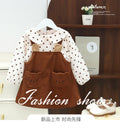 Girls' dress  autumn new style chic children's polka dot dress little bear baby princess dress kids' skirt trendy