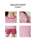 girls' tennis outfit set: pink leopard print short-sleeve top and rose red athletic shorts - summer casual two-piece set for kids
