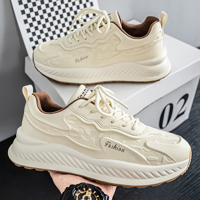 Men's winter 2025 new collection: chunky sole, height increasing, versatile casual sneakers, athletic running shoes, trendy breathable dad shoes for men