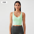 Fixed breast pad vest style sports bra naked shaping yoga intimatesu-shaped back fitness topsag001
