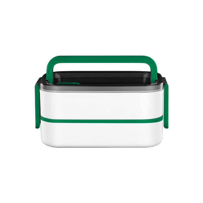 304 stainless steel thermal insulation lunch box portable lunch box for office workers can be heated in microwave oven double-layer student bento box