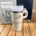 Amazon 14oz handle ice cup 304 stainless steel vacuum insulated cup portable mini car cup