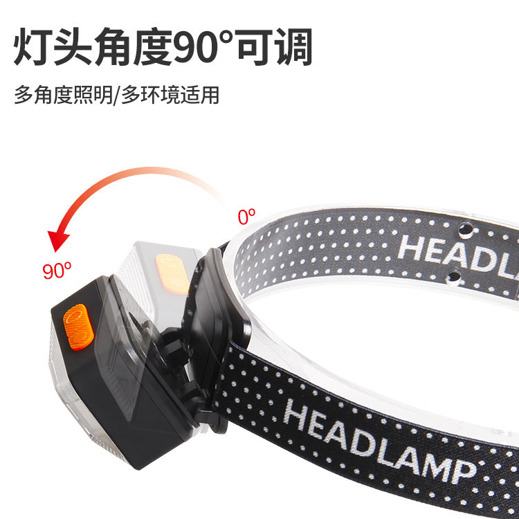 Cross-border new red and white light USB charging highlight lamp bead head COB floodlight outdoor home LED lighting headlight