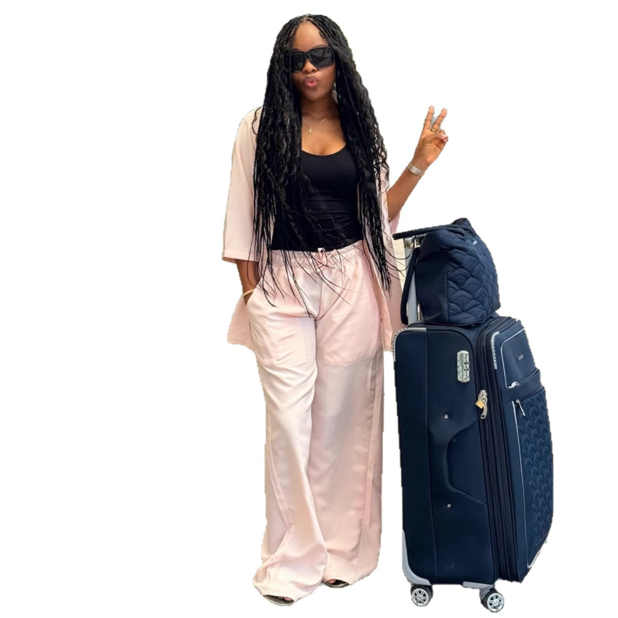European and American large-size casual women's clothing set solid color cardigan shirt loose age-reducing trousers women's African fashion two-piece set
