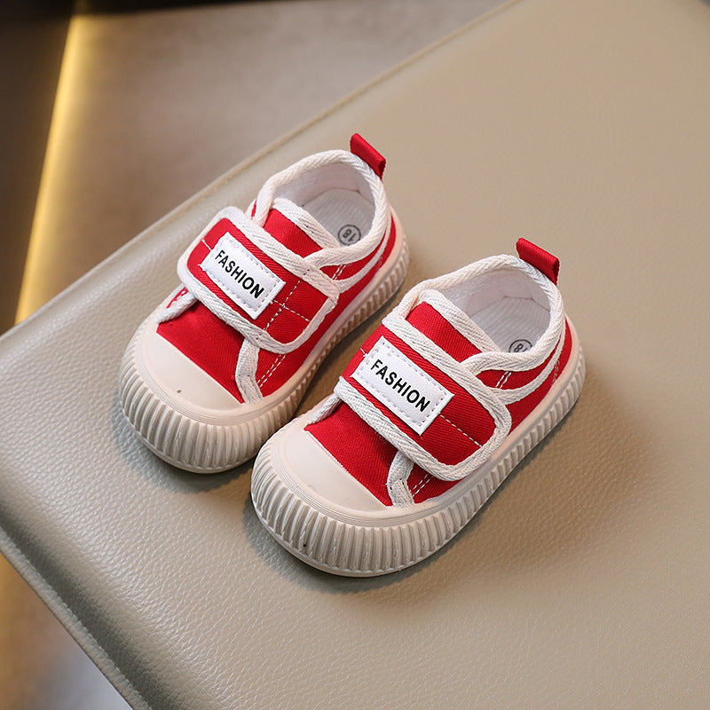 spring/autumn collection: kids' canvas shoes - boys' casual shoes, shell toe girls' biscuit shoes, soft sole baby shoes