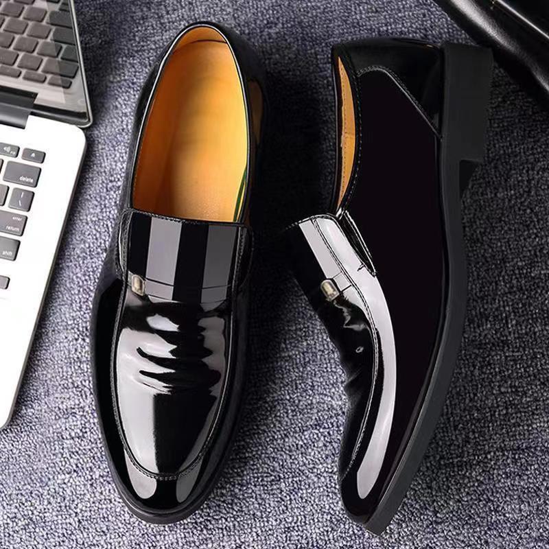 New arrival business formal leather shoes men's casual wedding groom british heightening summer breathable youth pointed toe men's shoes
