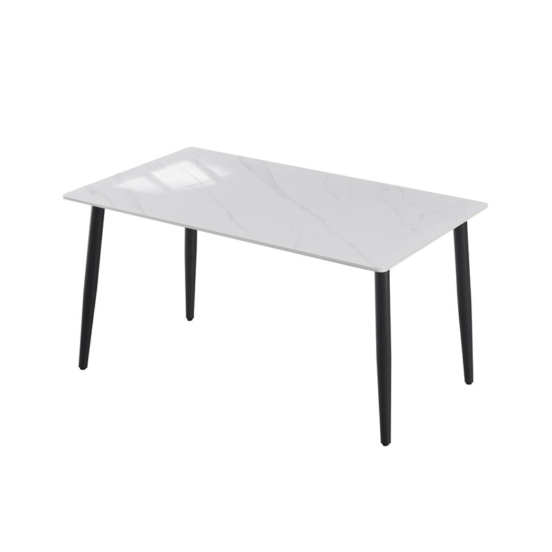 Rock slab dining table combination modern casual italian for home dining table small apartment rectangular simple dining table
