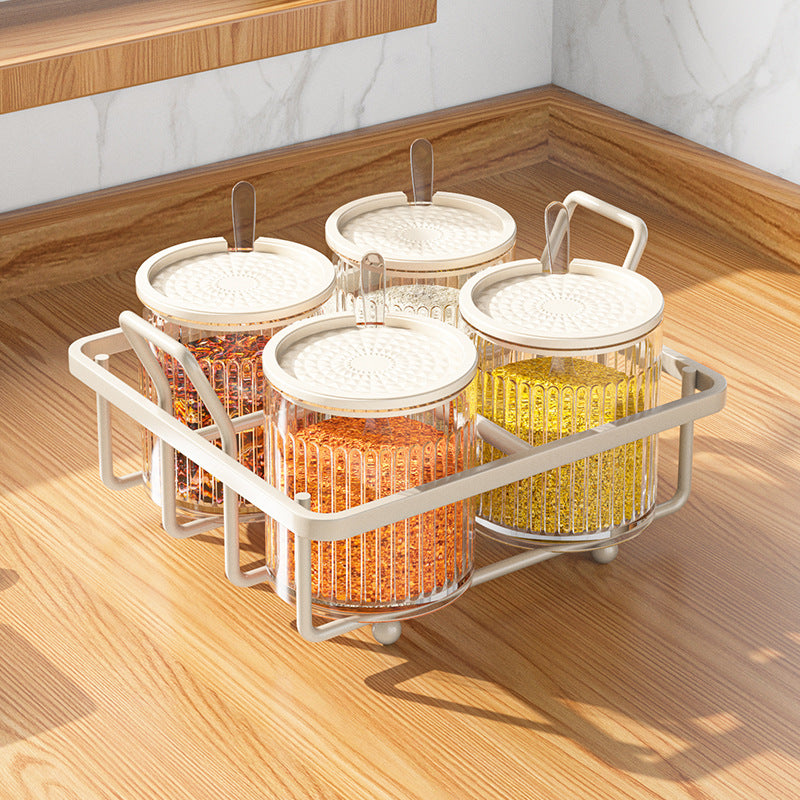 Creative seasoning box Household kitchen seasoning can storage combination set Seasoning box Salt MSG seasoning can Commercial