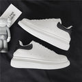 Mcqueen white shoes men's easiest for matchthick sole heightened casual sports shoes classic student board shoes popular style 8853