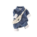 Baby fashion newborn outwear spring & fall clothes long sleeves denim one-piece clothes outwear