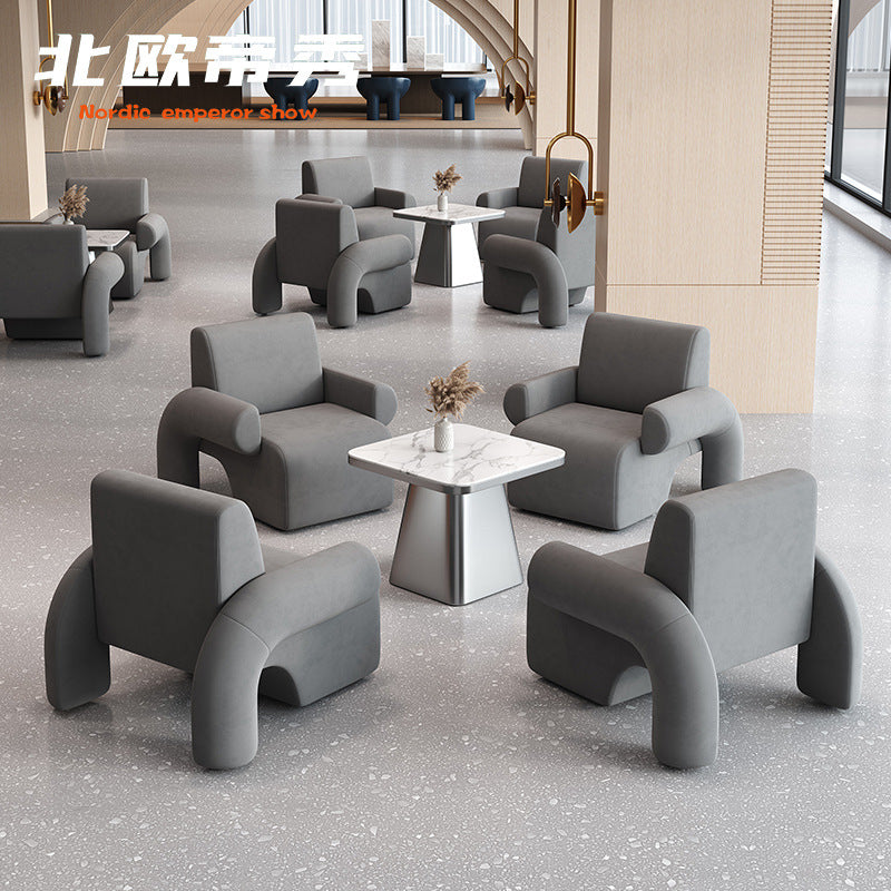 Accessible luxury reception negotiation table and chair negotiation table and chair combination office sofa commercial shop robot pistol sofa chair