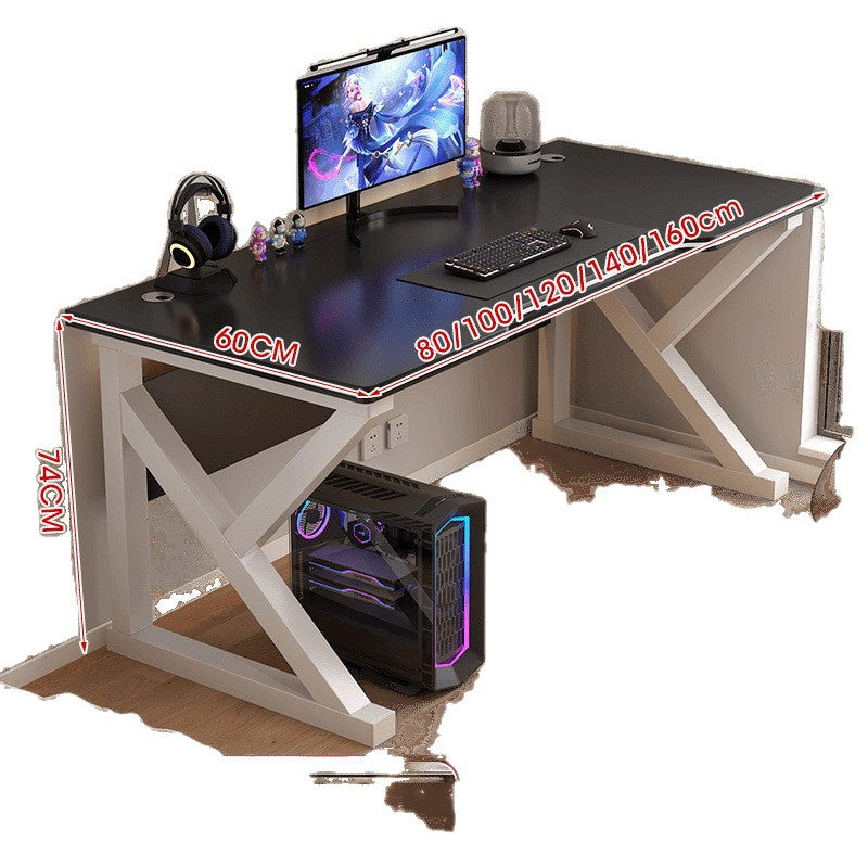 Computer desk Desktop simple e-sports table and chairs Home desk Student writing desk Audio table Workbench Desk