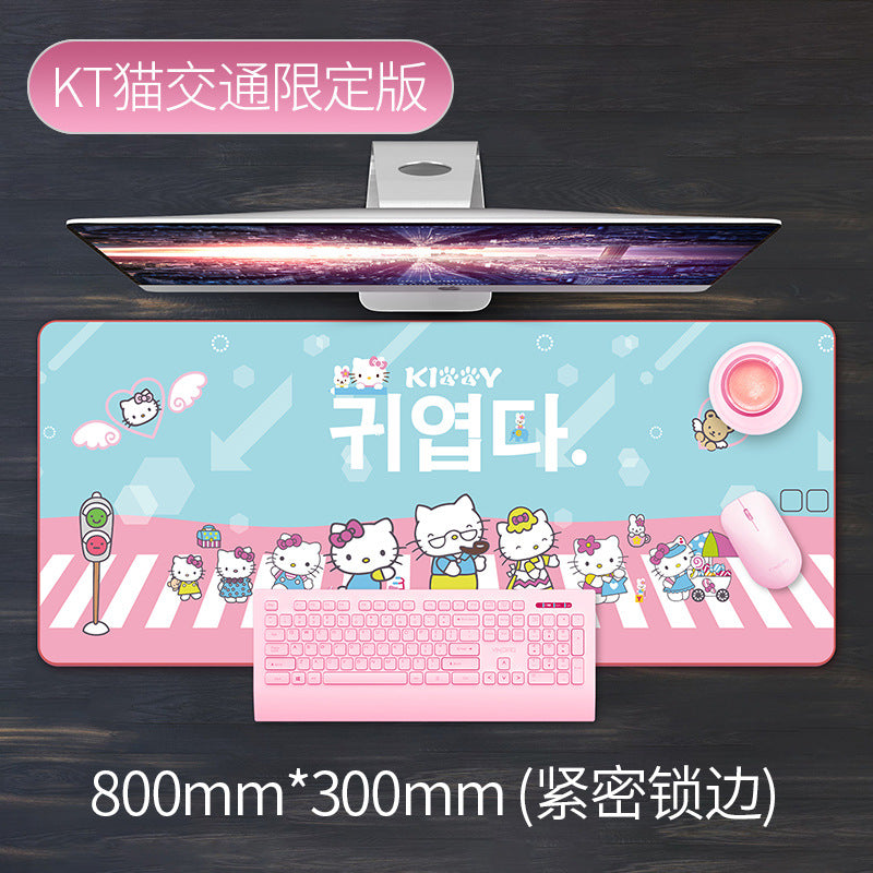 Large mouse pad, extra large rubber desk mat, non-slip keyboard pad, cartoon gaming desk mat, computer accessories