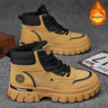 Winter men's shoes 2025 new men's martin boots fleece-linedheattechtrendyeasiest for matchworkwear shoesnon-slipabrasion resistant men's boots