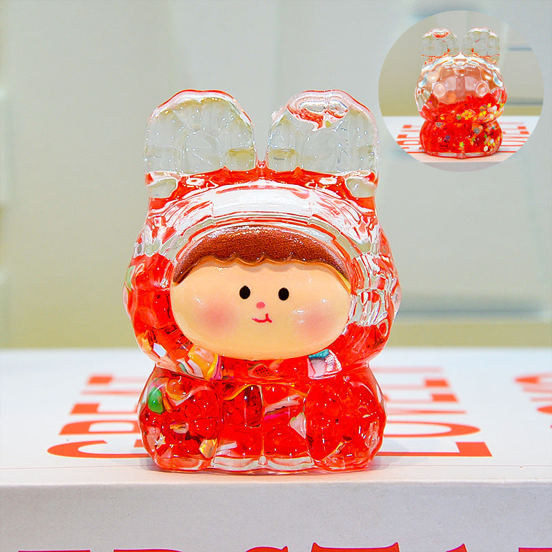 oversized three-dimensional quicksand KIKI shopping mall blind box figure desktop ornament car pendant DIY jewelry accessories