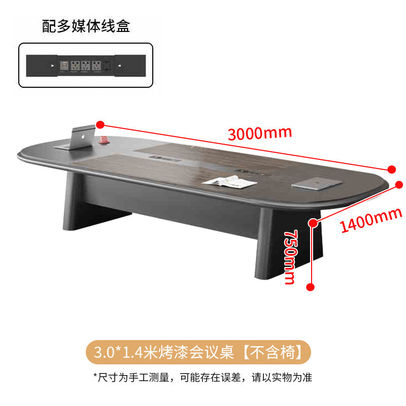 Saint-li conference table - long table, large negotiation table, light luxury training table, conference room oval meeting table