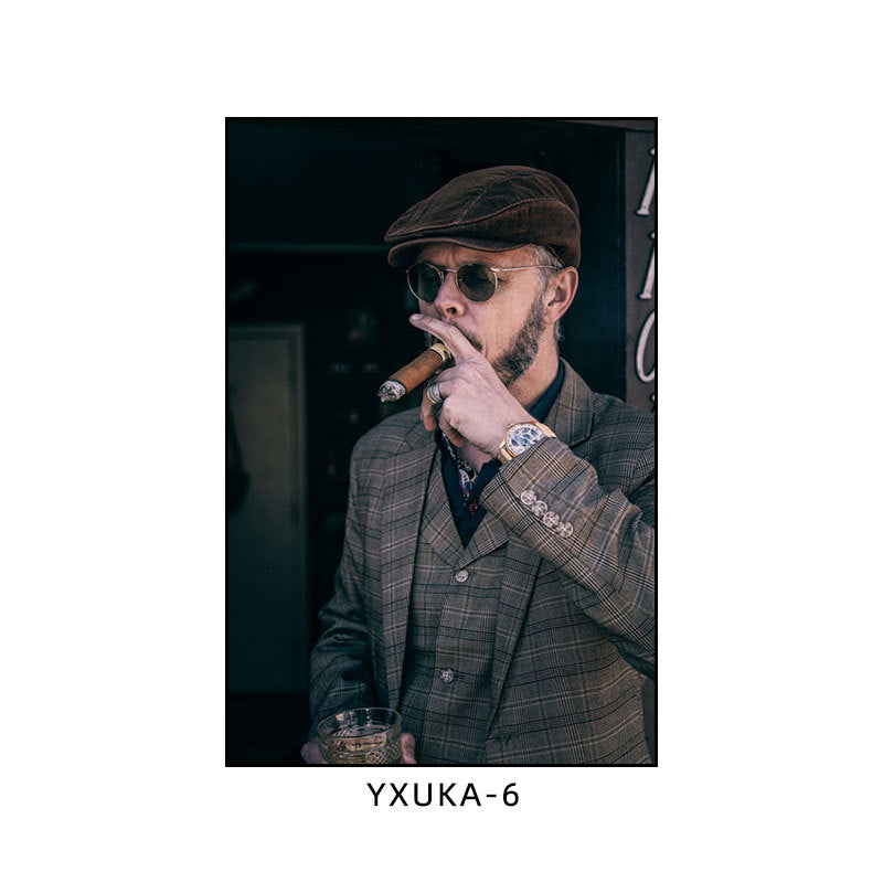 Cigar painting American bar high-end club nightclub box wall decoration painting whiskey winery beautiful woman mural