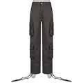 fashion  new arrivalfall and winter women's american street hip-hop style denim workwearpantscasual pants trendy