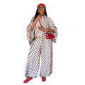 European and american women's clothing  autumn new collection: sweet and fresh polka dot collar batwing sleeve high-waisted lantern pants two-piece set