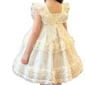 Girls' princess dress - summer  new collection: stunning and stylish white formal dress with butterfly wings for kids