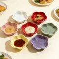 Ins cream style multi-color creative plate for home hot pot dipping dish side dish pickles vinegar plate ceramic flavor plate wholesale