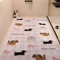 Cartoon cute shower room bathroom mat hollow silk loop non-slip anti-fall floor mat bathroom toilet drainage foot mat