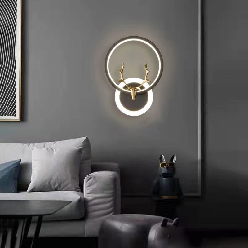 Creative minimalist wall sconce - modern lighting for living room tv backdrop, stairway, bedroom, and bedside