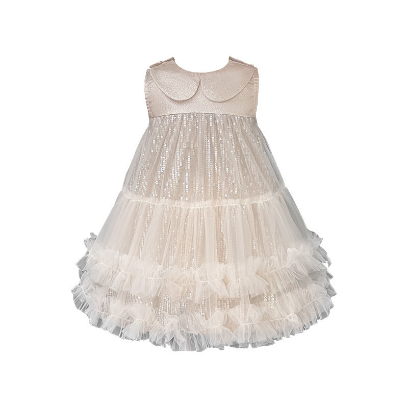 Girls' dress  summer chic baby girl super fairy bowknot sleeveless birthday princess dress