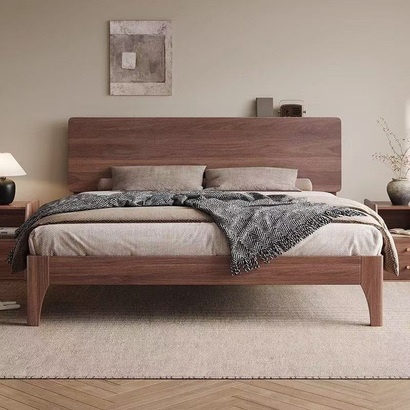Oak solid wood bed 1.8m casualfor home bedroom 1.2m rental double bed master bedroom king bed
