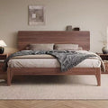 Oak solid wood bed 1.8m casualfor home bedroom 1.2m rental double bed master bedroom king bed