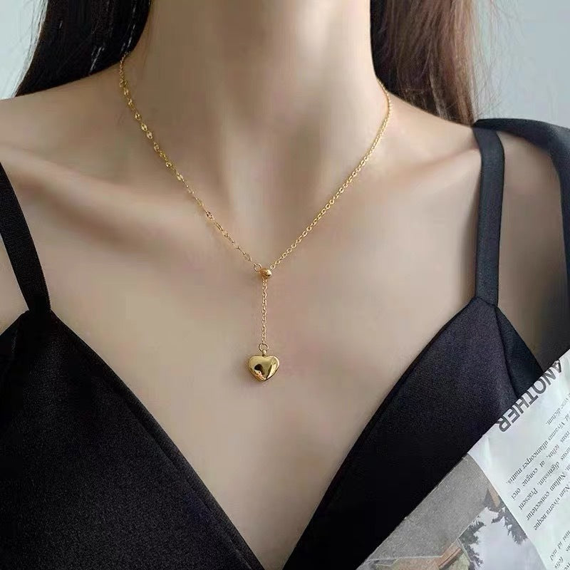 Titanium steel small waist necklace women's fashion accessories clavicle chain niche stylesweater chain couple necklace jewelry wholesale dropshipping